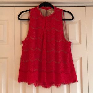 Women’s Lace Overlay Tank.